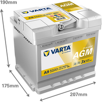 Varta A9 12V 540CCA(EN) 50AH VARTA AGM