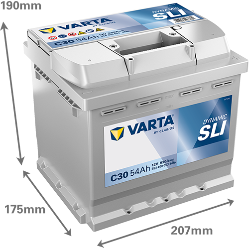 Varta C30 12V 530CCA(EN) 95RC VARTA FLD