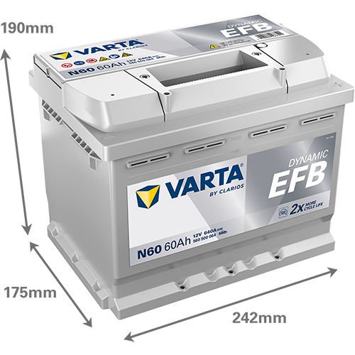 Varta N60 12V 640CCA(EN) VARTA EFB