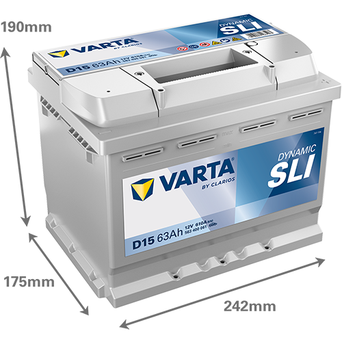 Varta D15 12V 610CCA(EN) 115RC VARTA FLD