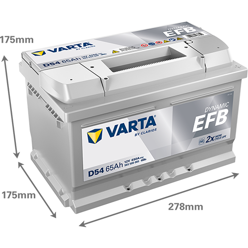 Varta D54 12V 650CCA(EN) 100RC VARTA EFB