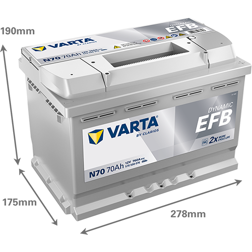 Varta N70 12V 760CCA(EN) VARTA EFB