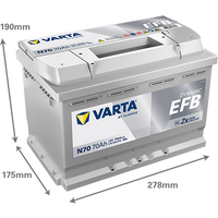 Varta N70 12V 760CCA(EN) VARTA EFB