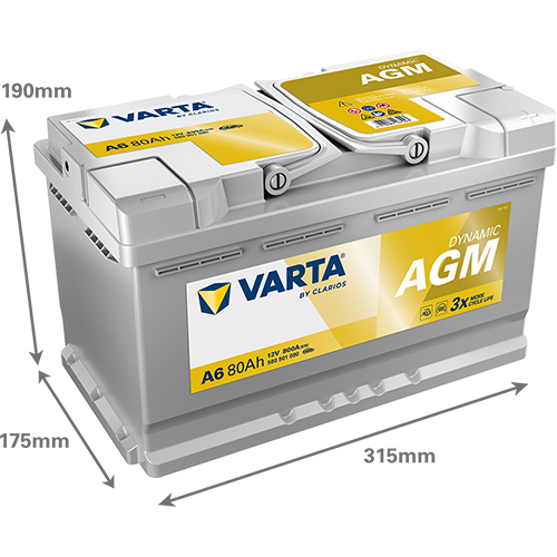 Varta F21 VARTA AGM BATTERY 12V 800 CCA